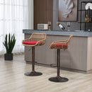 Modern Swivel Bar Stools Adjustable Counter Chairs With Footrest (Set of 2) by HouseOfZazla