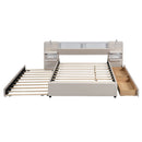 Upholstered Platform Bed With Reading Lights, Drawers, Trundle And Shelves by Unique Piece Furniture