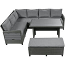 Tomax 5-Piece Outdoor Patio Rattan Sofa Set