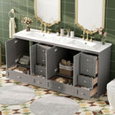 Shaker Free Standing Bathroom Vanity Cabinet & Sink, Soft Close Drawers, Soft Close Doors by HouseOfZazla