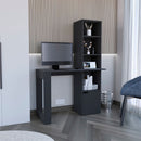 Writing Desk With Bookcase And Cabinet - Black by HouseOfZazla