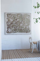 Large Cherry Blossom Canvas Art Print, Home Decor Accent Piece - Gray / White Matte by Unique Piece Furniture