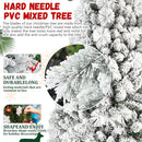 7FT Flocked Christmas Tree with 450 Warm White LED Lights