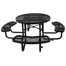 Round Outdoor Steel Picnic Table With Umbrella Pole by HouseOfZazla