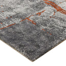 Quarry - 5' X 6.5' Abstract Area Rug - Gray / Orange by HouseOfZazla