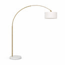 Ambient - Arch Floor Lamp With Large Shade - Gold / White by HouseOfZazla