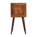 Mini Cube Carved 2 Drawer Nightstand by HouseOfZazla