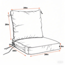 24x24 Inch Outdoor Deep Seat Cushion Set by HouseOfZazla
