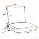 24x24 Inch Outdoor Deep Seat Cushion Set