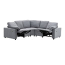 Power Recliner Sectional Sofa Home Theater Reclining Sofa With Two USB Ports, Two Storage Drawers For Living Room by HouseOfZazla