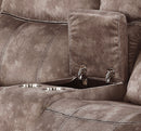 Zubaida - Two Tone Recliner Loveseat With USB Port Console