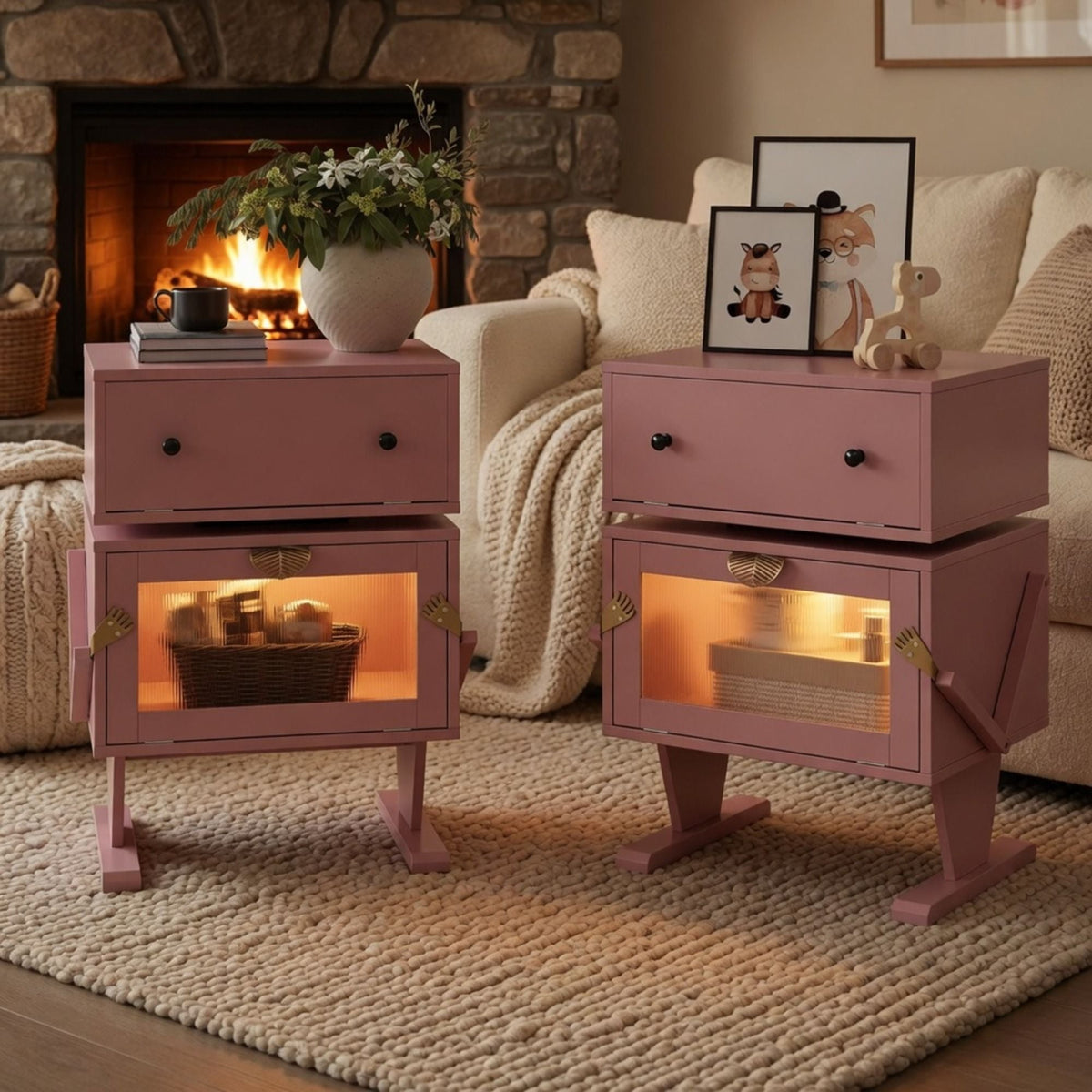 Robot LED Nightstand With 360° Rotating Drawer, photo 9 of 40