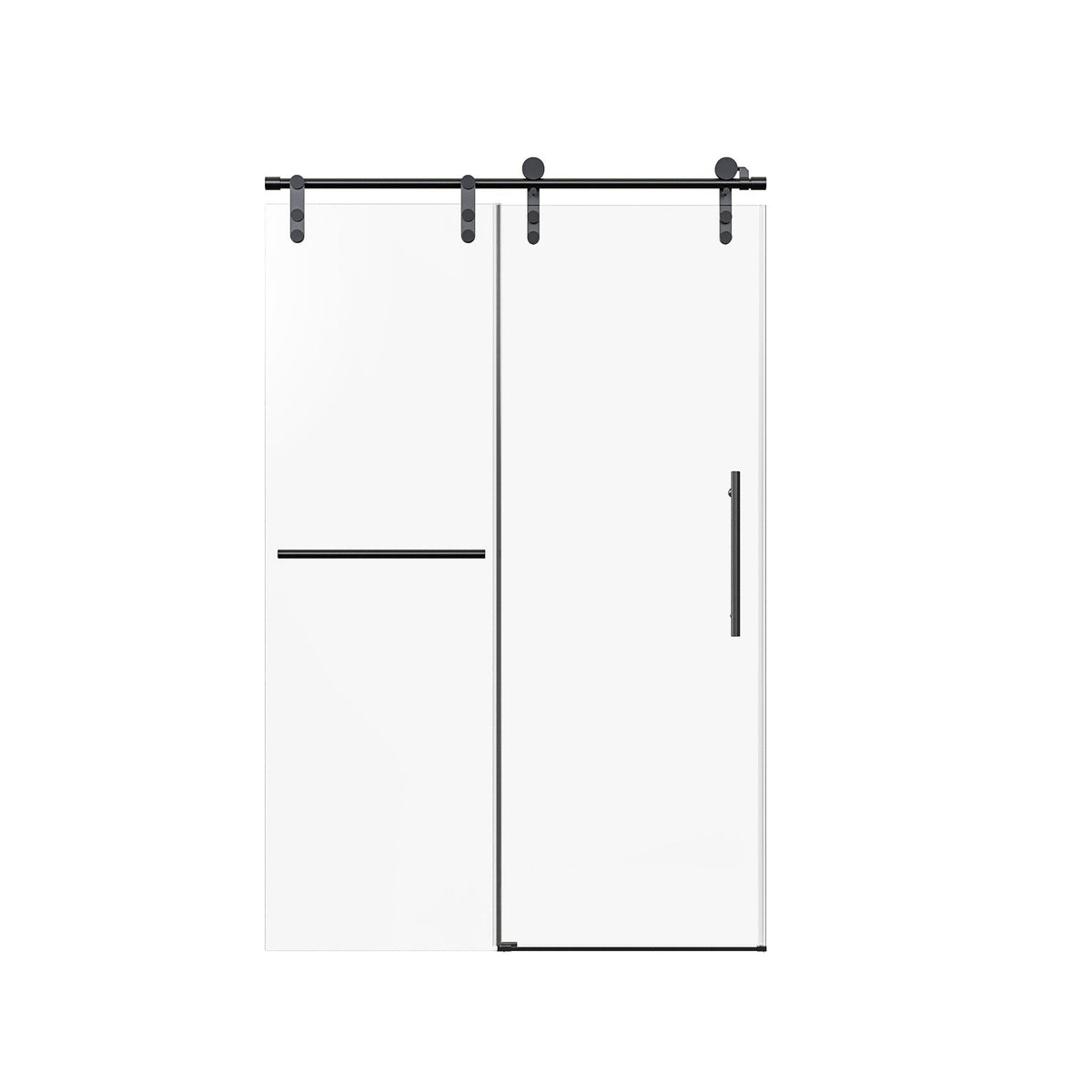 Frameless Single Sliding Shower Doors With Towel Rail & Handle, photo 3 of 40