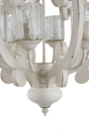 Farmhouse Chandelier, 6 Light Wood Chandelier Pendant Light Fixture With Adjustable Chain For Dining Room Living Room Entryway, Bulb Not Included by HouseOfZazla