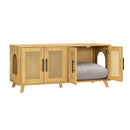 Myra Indoor Premium Rubber Wood Cat Cabinet with Plush Cushion by HouseOfZazla