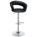 Bar Stool With Seat, 360 Degree Swivel, Height Adjustable Design - Black by HouseOfZazla