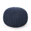 Bordeaux - Knitted Round Pouf Ottoman, Floor Cushion by Unique Piece Furniture
