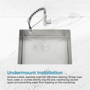 Stainless Steel Kitchen Sink, 27″x19″ Single Bowl, Undermount Handmade Sink in Brushed Nickel by HouseOfZazla