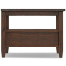 Warm Shaker - Narrow Side Table - Distressed Charcoal Brown by HouseOfZazla
