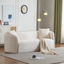 Coral 82" Curved Boucle Sofa, 3-Seater by HouseOfZazla