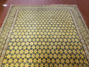 5x7 Authentic Handmade Rug Star Of David Wool Rug Green Rug Gold Rug 4x6 Rug