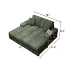 Convertible Sectional Sofa, Sleeper Oversized Living Room Lounge by HouseOfZazla