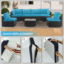 Outdoor Deep Seat Cushions For Patio Furniture Replacement, Cushion Set For Sectionals by HouseOfZazla