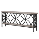 Extra Long Console Table With Open Storage Shelves by HouseOfZazla
