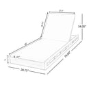Lounge Chaise Set, Acacia Wood with Water-Resistant Lounge Cushions
