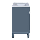 36" Bathroom Vanity With Ceramic Sink and Soft-Close Doors - Blue