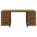 Berhalter 6-Drawer Double Pedestal File Computer Desk