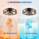 20" Mounting Type Ceiling Fan with Reversible Motor and Remote Control by HouseOfZazla