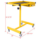 Adjustable Tear Down Work Table With Drawer For Garages, Repair Shops, And Diy, Portable, (4) 2.5" Swivel Casters, 220 Pound Capacity, Rubber Corners, Heavy Duty Steel by HouseOfZazla