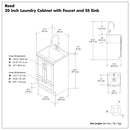 Reed - Deluxe Laundry Cabinet With Pull-Out Faucet And Stainless Steel Sink by Unique Piece Furniture