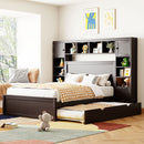 Bed With All In One Cabinet, Shelf And Sockets, Trundle by HouseOfZazla