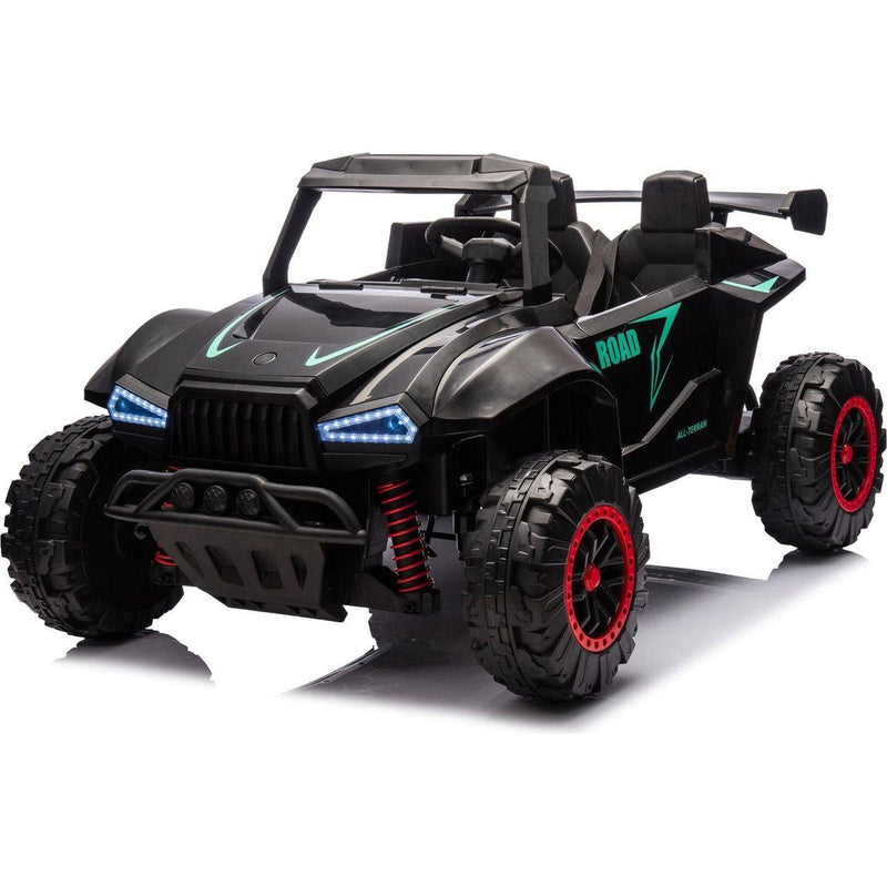 24V Two-seater Kids Ride On Electric Car W/Parents Control,Seat width 20.47in,2WD,Four-wheel suspension,The police car with a megaphone,Power display,Bluetooth,MP3,USB/TF,Music,LED Lights for Kids.