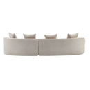 126" Curved Sectional Sofa (Almond-D28 Full Foam)