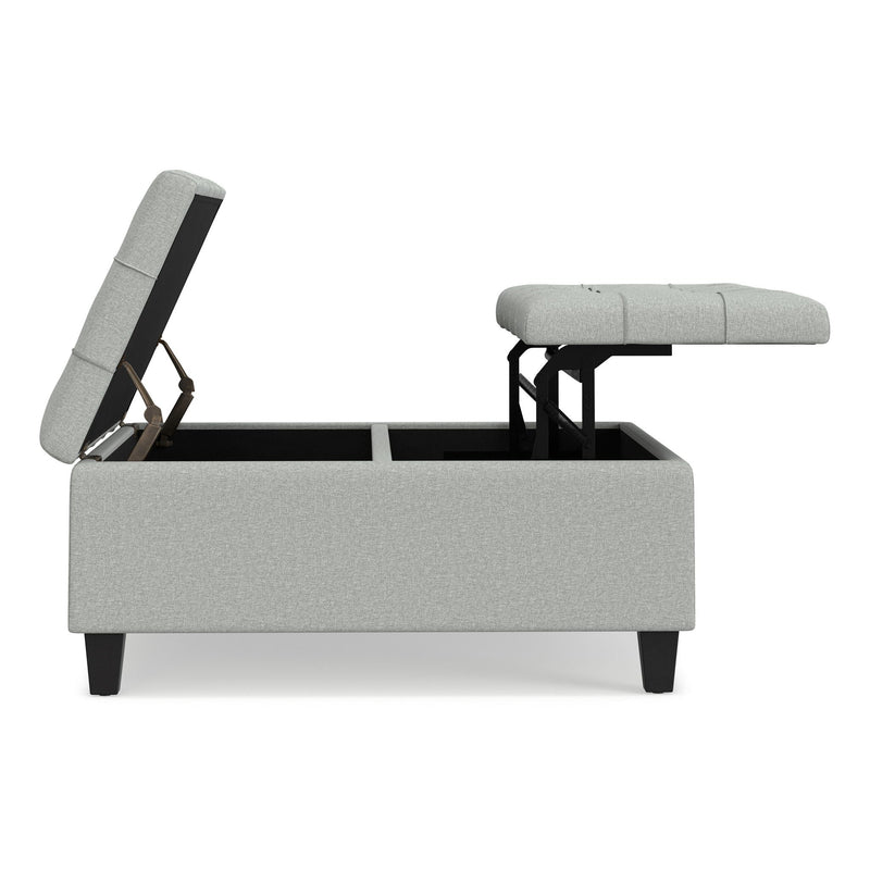 Harrison - Coffee Table Storage Ottoman Lift Top - Stone Gray, photo 3 of 13