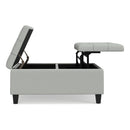 Harrison - Coffee Table Storage Ottoman Lift Top - Stone Gray by HouseOfZazla
