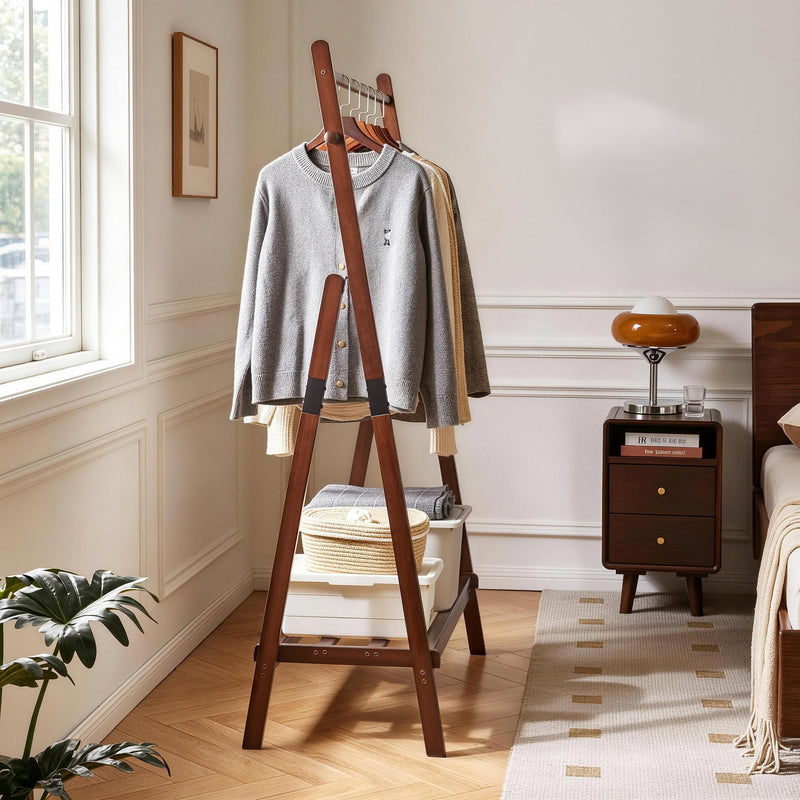 Heavy-Duty Solid Wood Freestanding Clothes Rack, photo 3 of 10