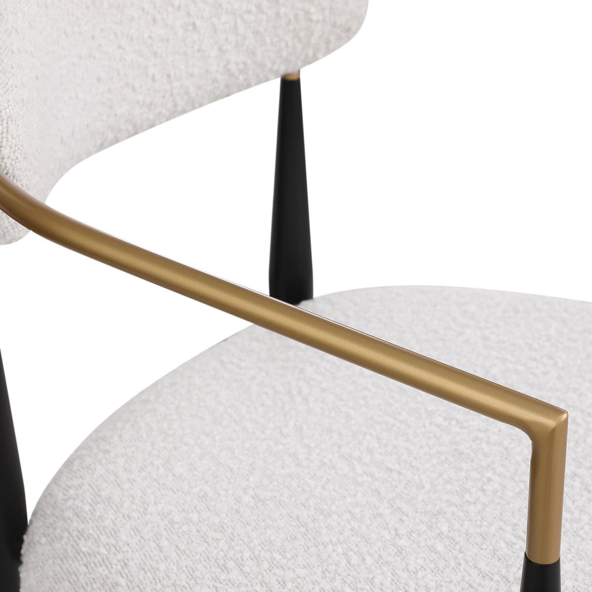 Upholstered Bar Stools With Backs for Kitchen Island (Set of 2) - Beige, photo 3 of 11