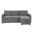 Convertible L Shaped Sofa Couch With Storage, Cup Holders, USB Ports by Unique Piece Furniture