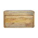 Solid Wood Large Floating Curve Open Slot Bedside