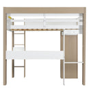 Loft Bed With Built In Storage Shelves, Clothes Rail, And Desk by HouseOfZazla