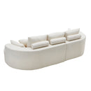 106 in. 2-Piece Fabric Cloud Curved Sectional Chenille Sofa with Chaise by HouseOfZazla
