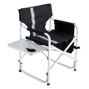 Padded Folding Outdoor Chair With Side Table And Storage Pockets, Lightweight Oversized Directors Chair For Indoor, Outdoor Camping, Picnics And Fishing by HouseOfZazla