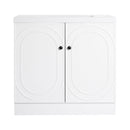 Contemporary Freestanding Bathroom Vanity With Resin Sink & Soft-Close Cabinet Doors by HouseOfZazla