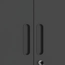 Metal Wall Mounted Tool Storage Cabinet With 2 Locking Doors, Adjustable Shelf, And Drawer