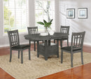 Lavon Oval 60-inch Wood Extension Leaf Dining Table Medium Grey