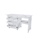 4 In 1 Folding Sewing Table With Lockable Wheels, Multi Functional Craft Station - White by Unique Piece Furniture